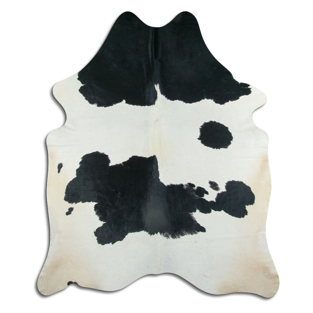 Peau de vache noire et blanche XXL