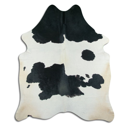 Peau de vache noire et blanche XXL