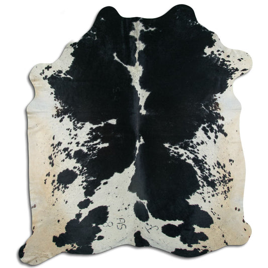 Peau de vache noire et blanche XL
