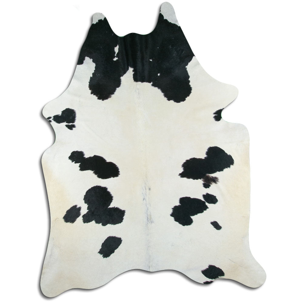 Peau de vache noire et blanche XXL