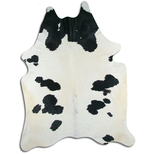 Peau de vache noire et blanche XXL