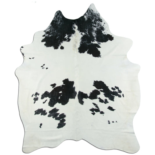 Peau de vache noire et blanche XL