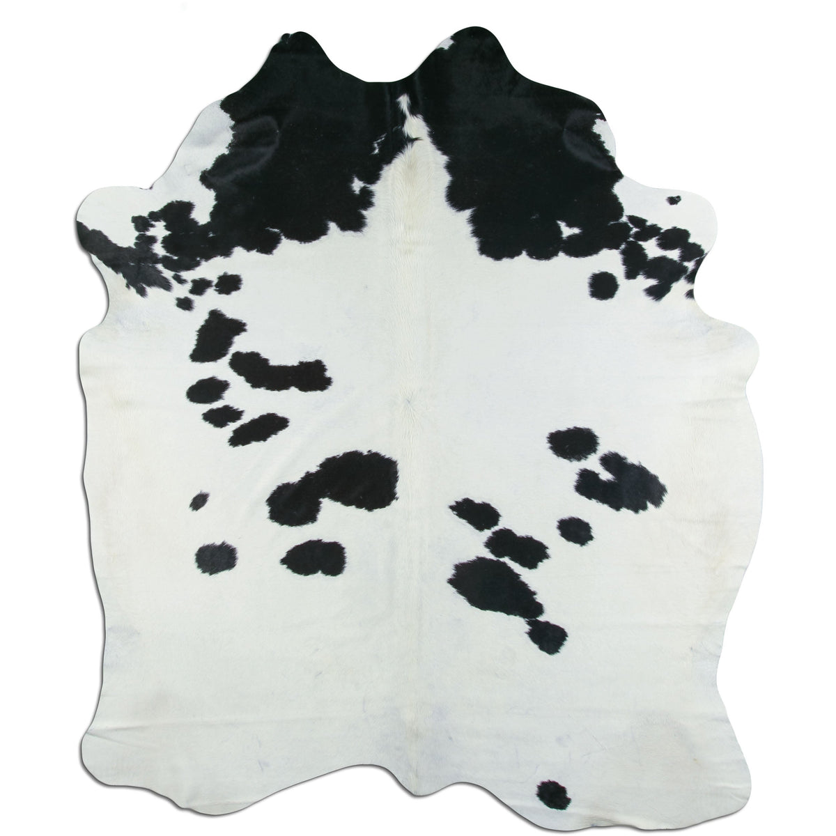 Peau de vache noire et blanche XXL