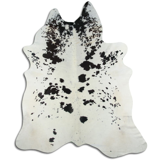 Peau de vache noire et blanche XXL