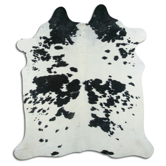 Peau de vache noire et blanche XL