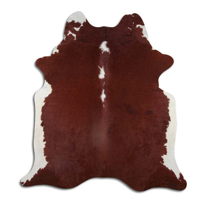 Peau de vache marron et blanche M