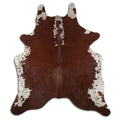 Peau de vache marron et blanche XL