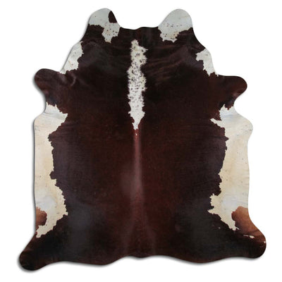 Peau de vache marron et blanche XXL