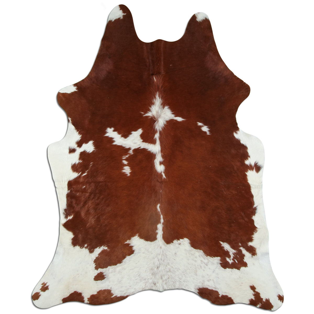 Peau de vache marron et blanche M