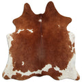 Peau de vache marron et blanche M