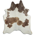Peau de vache marron et blanche XL