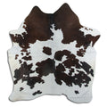 Peau de vache marron et blanche M