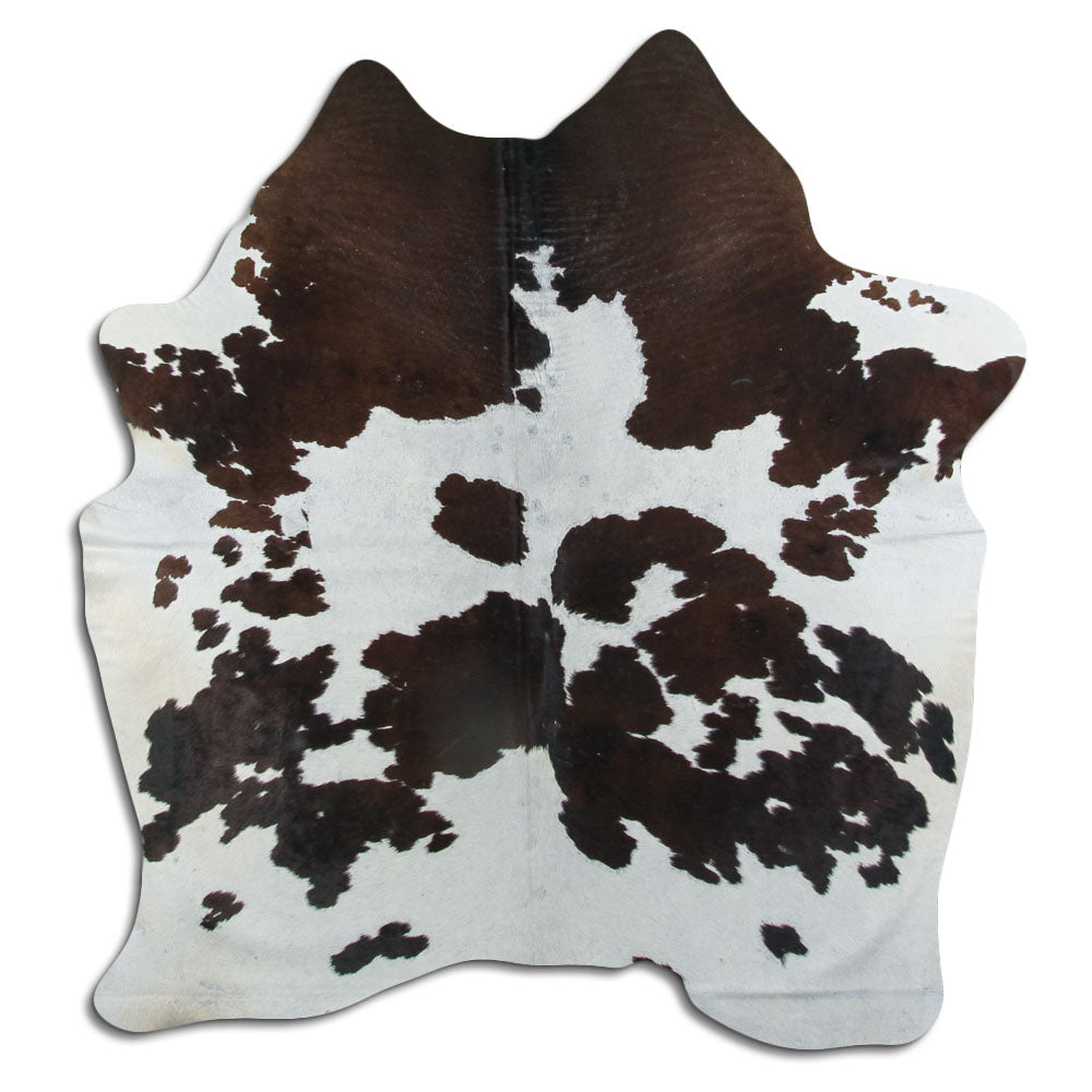 Peau de vache marron et blanche M