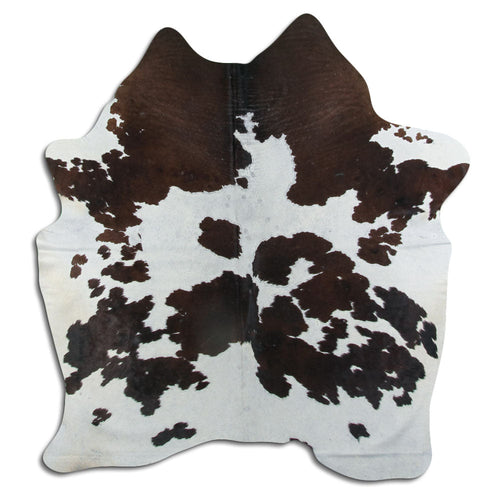 Peau de vache marron et blanche M