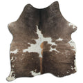 Peau de vache marron et blanche M