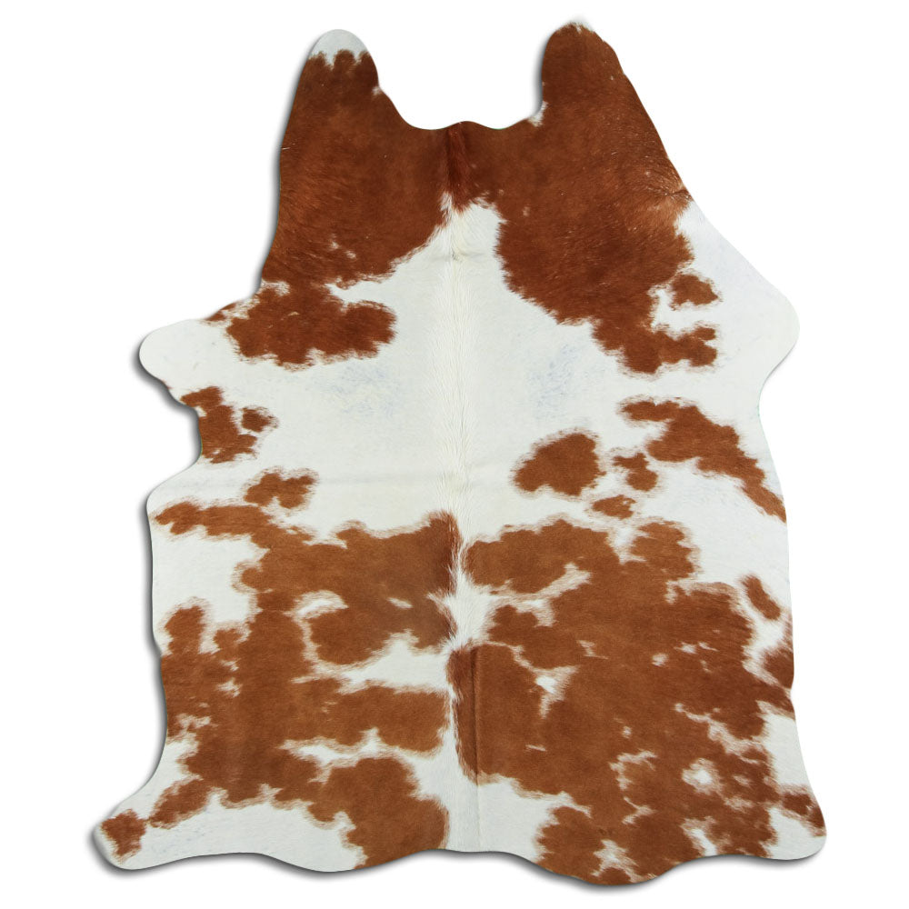 Peau de vache marron et blanche M