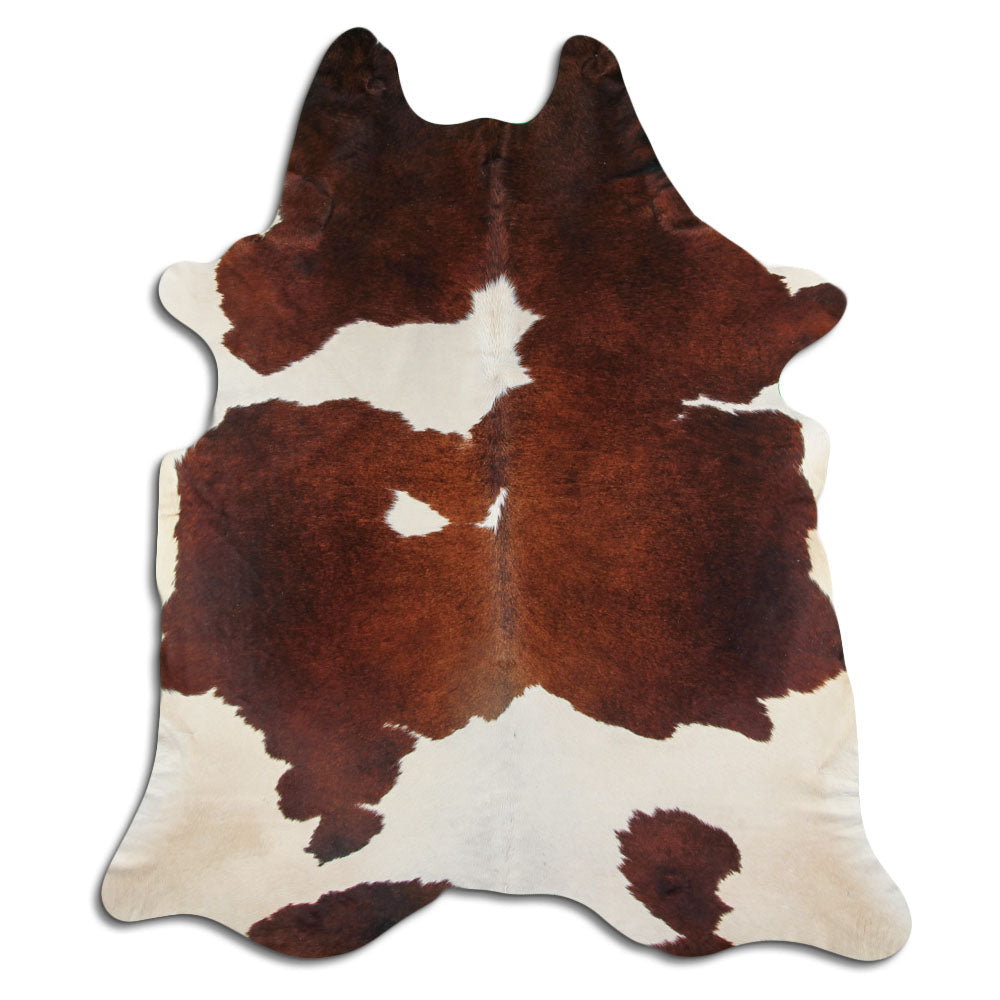 Peau de vache marron et blanche XXL
