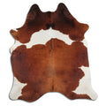 Peau de vache marron et blanche XXL
