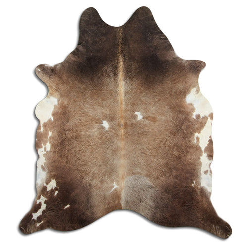 Peau de vache marron et blanche XXL