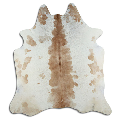 Peau de vache marron et blanche XL