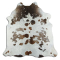 Peau de vache marron et blanche L