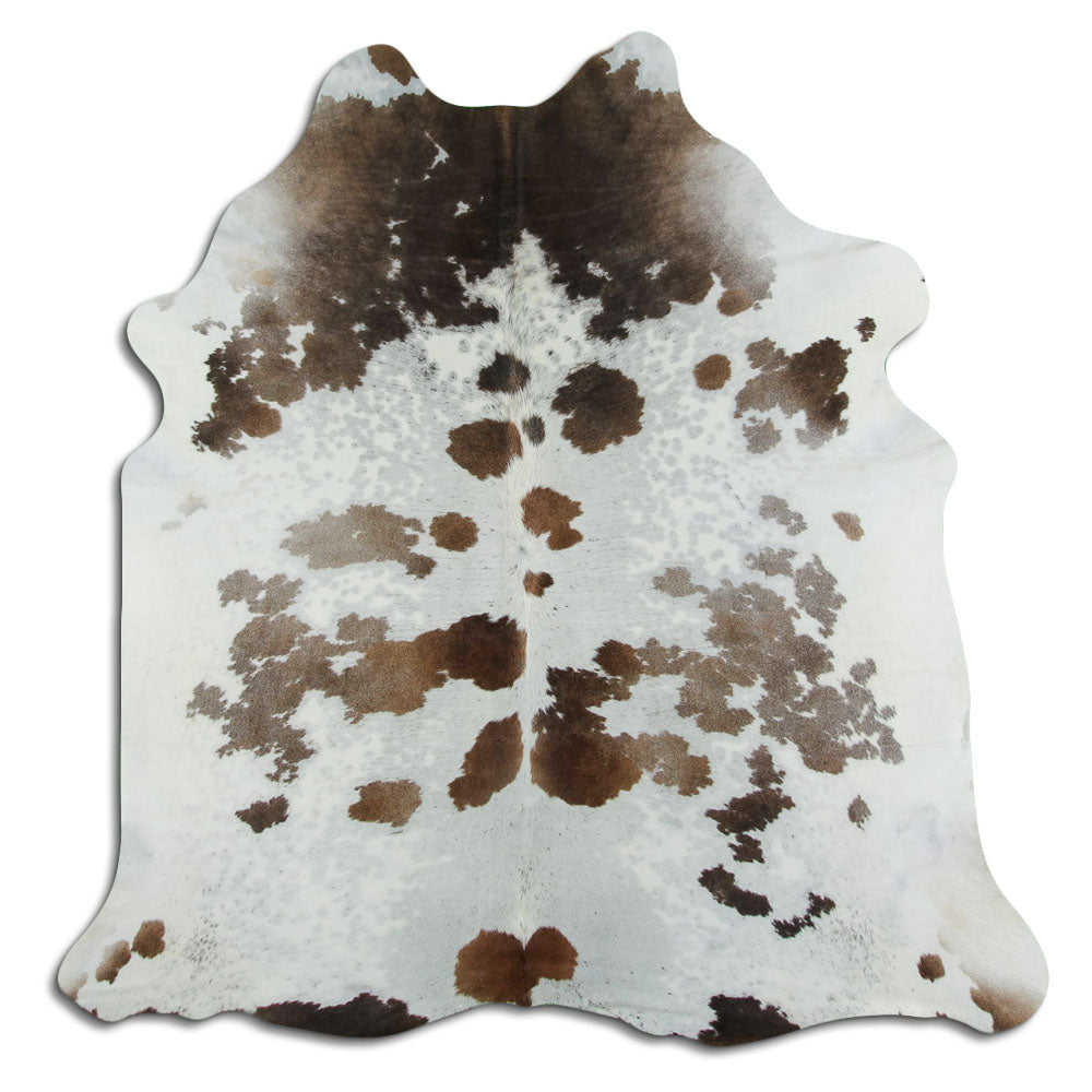 Peau de vache marron et blanche L
