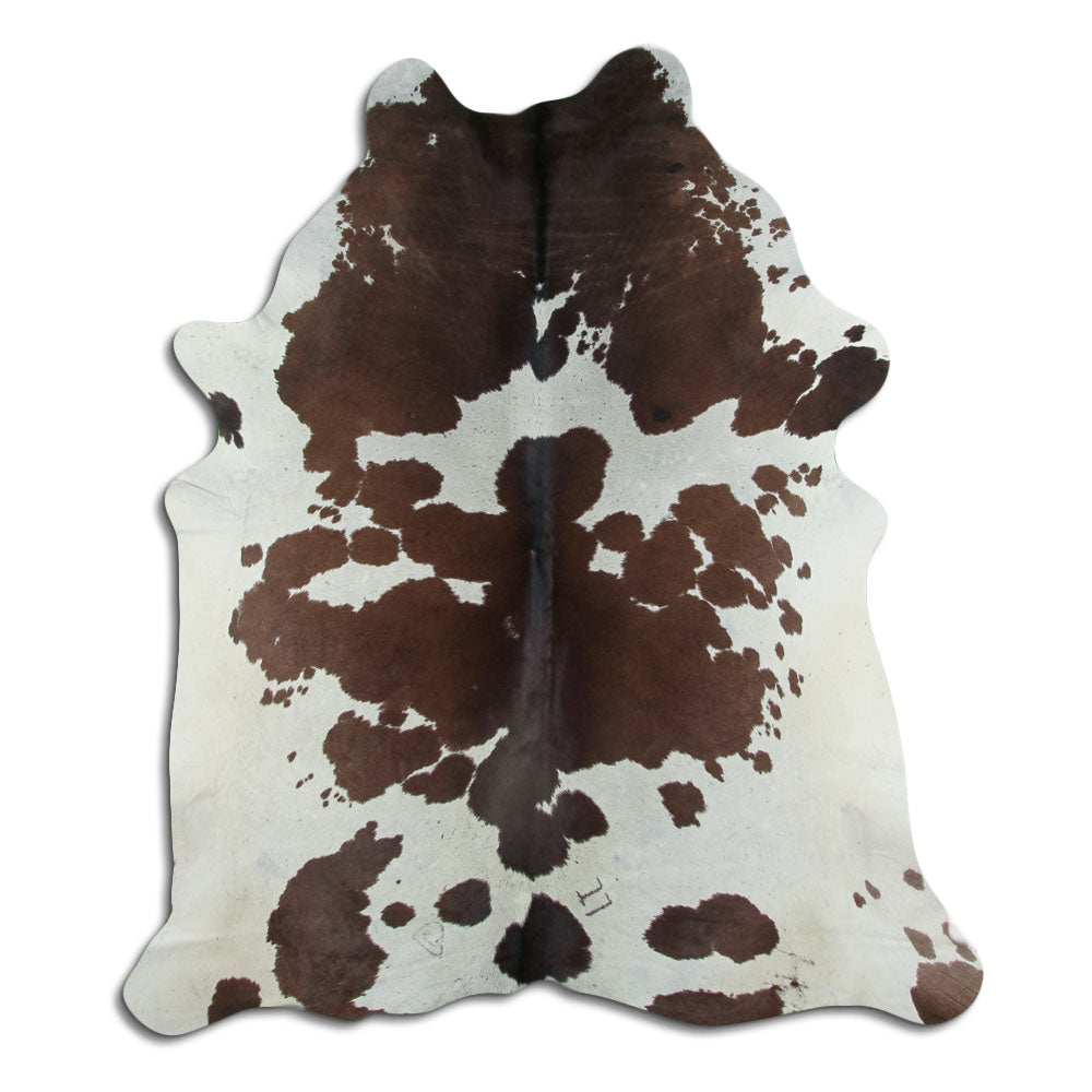 Peau de vache marron et blanche XL