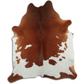 Peau de vache marron et blanche XXL