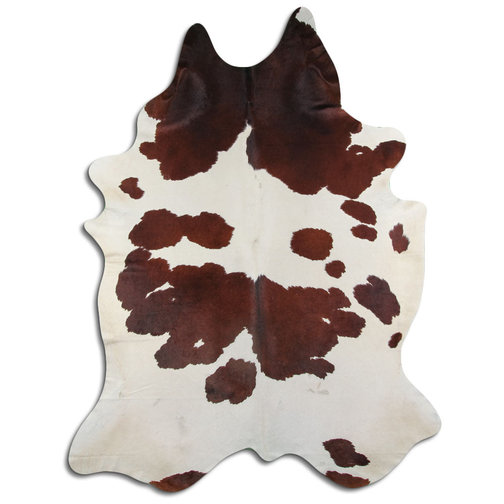 Peau de vache marron et blanche XXXL