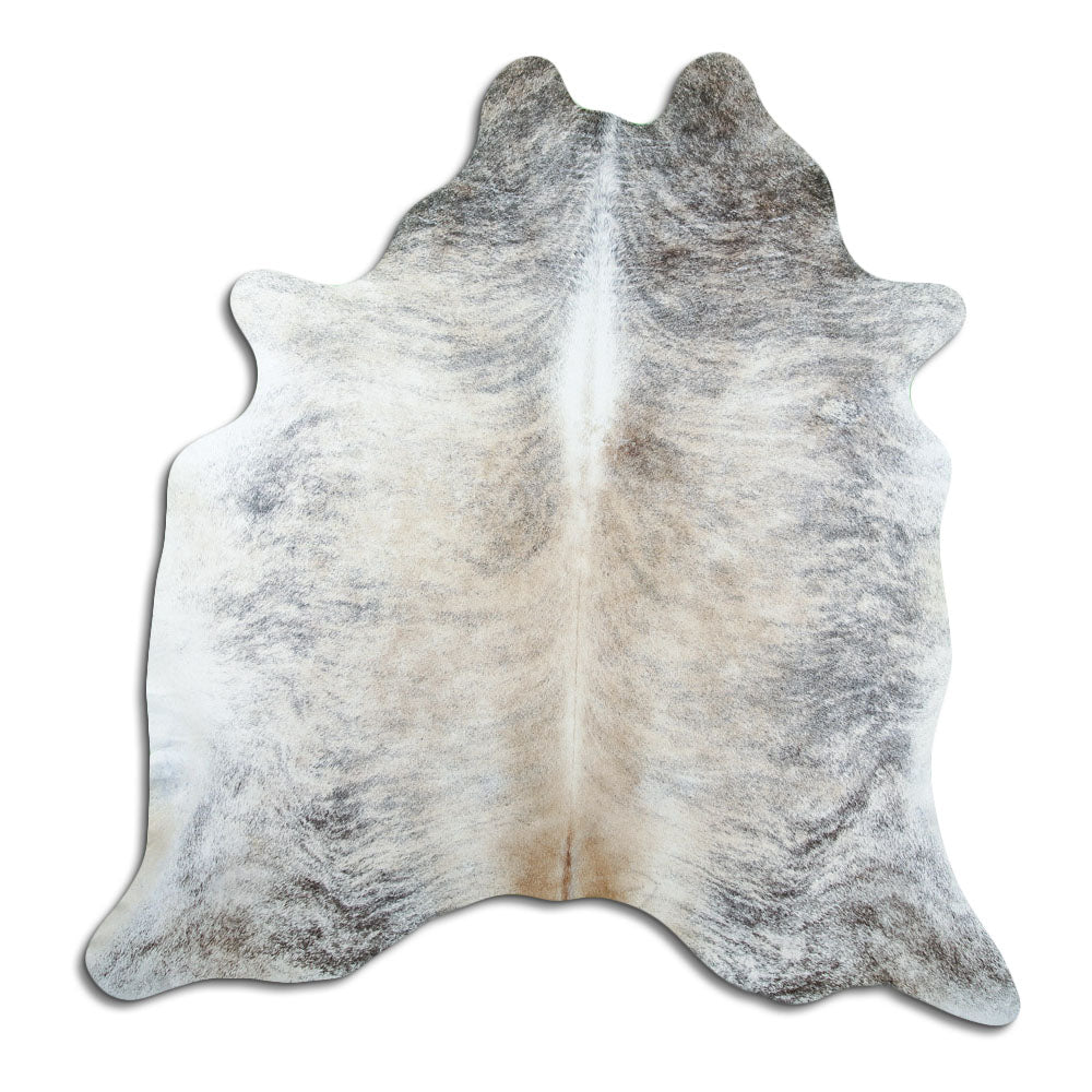 Peau de vache exotique d’environ 200 × 190 cm, vue de dessus : exactement la peau que vous recevez