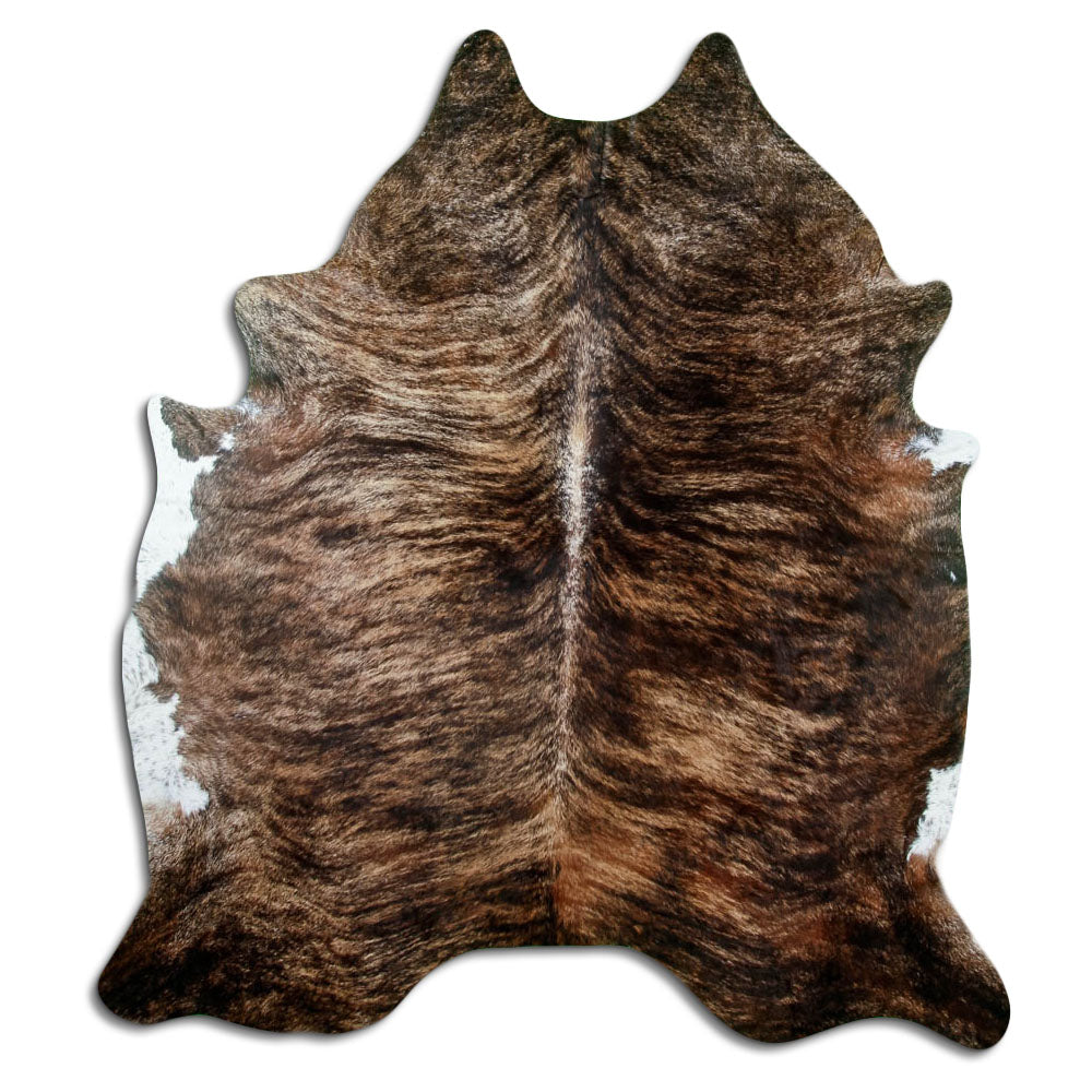 Peau de vache exotique d’environ 210 × 190 cm, vue de dessus : exactement la peau que vous recevez