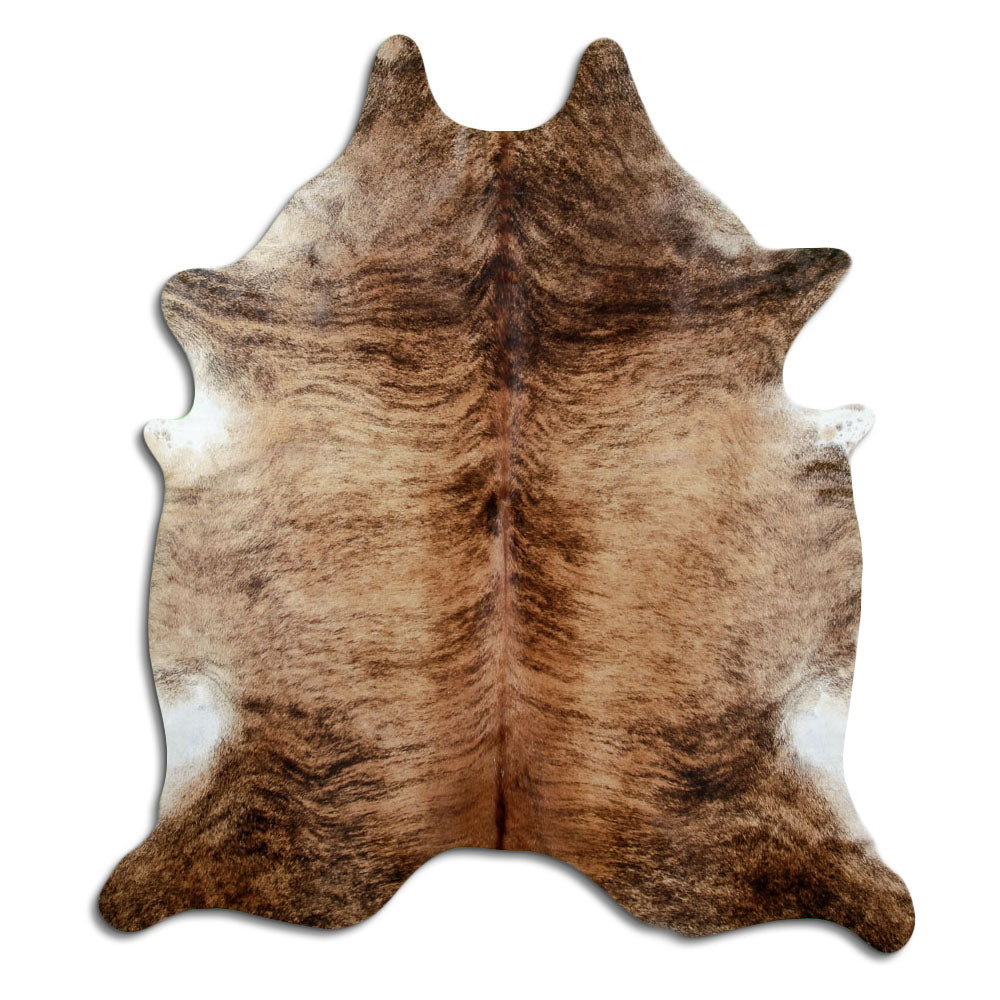 Peau de vache exotique d’environ 230 × 200 cm, vue de dessus : exactement la peau que vous recevez
