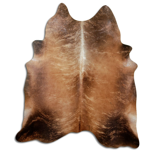 Peau de vache exotique d’environ 200 × 180 cm, vue de dessus : exactement la peau que vous recevez