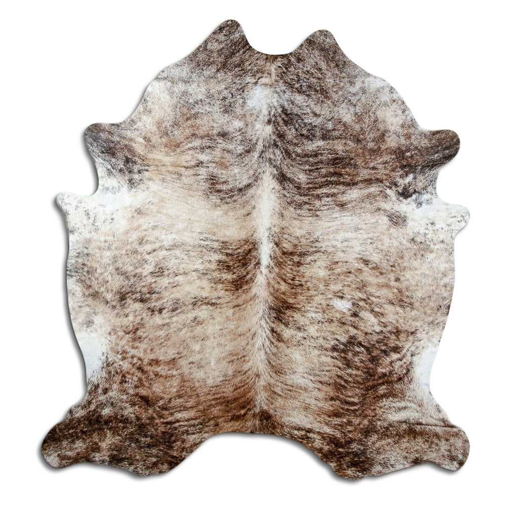 Peau de vache exotique d’environ 230 × 210 cm, vue de dessus : exactement la peau que vous recevez
