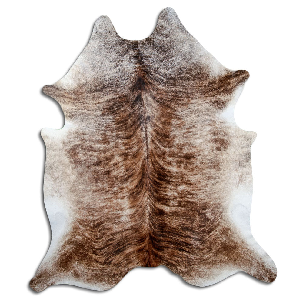 Peau de vache exotique d’environ 230 × 210 cm, vue de dessus : exactement la peau que vous recevez