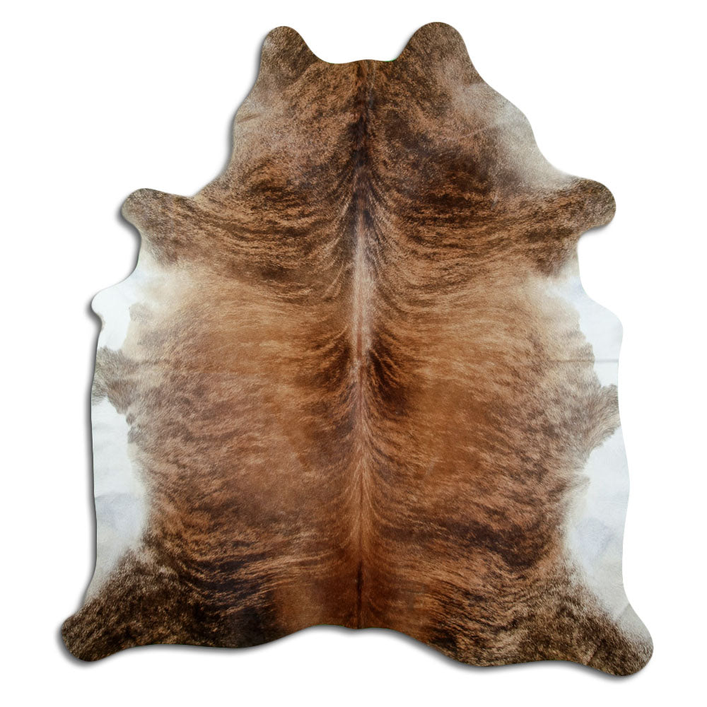 Peau de vache exotique d’environ 230 × 210 cm, vue de dessus : exactement la peau que vous recevez