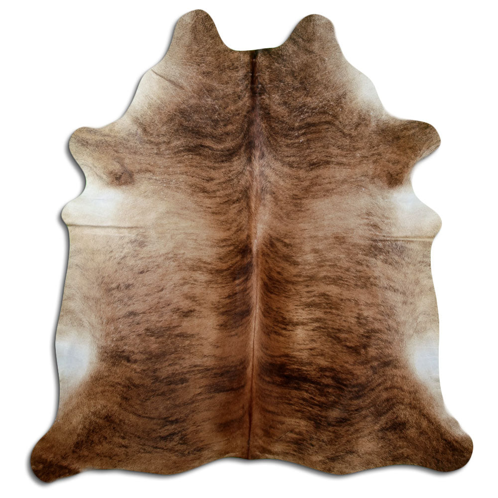 Peau de vache exotique d’environ 210 × 190 cm, vue de dessus : exactement la peau que vous recevez