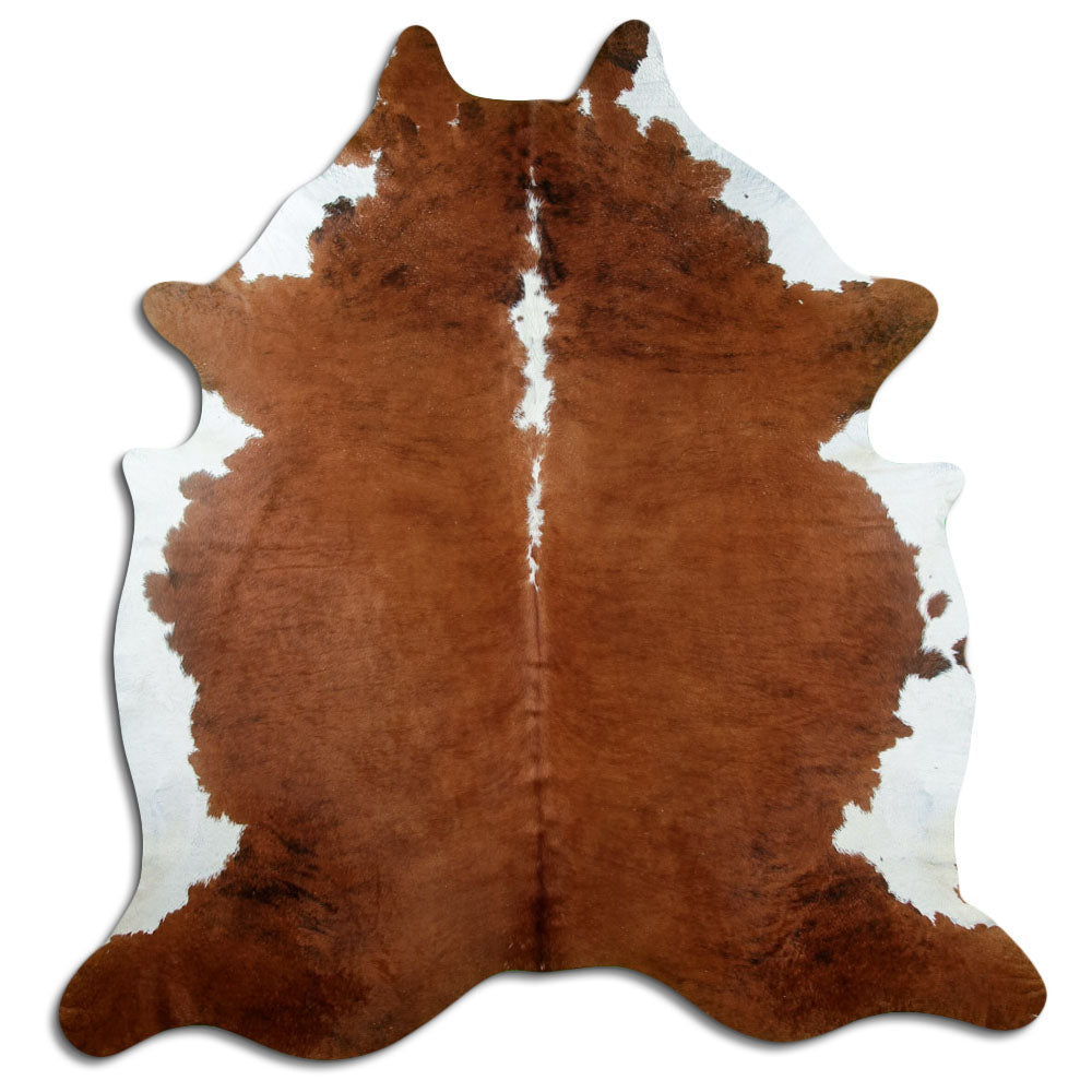 Peau de vache exotique d’environ 220 × 210 cm, vue de dessus : exactement la peau que vous recevez