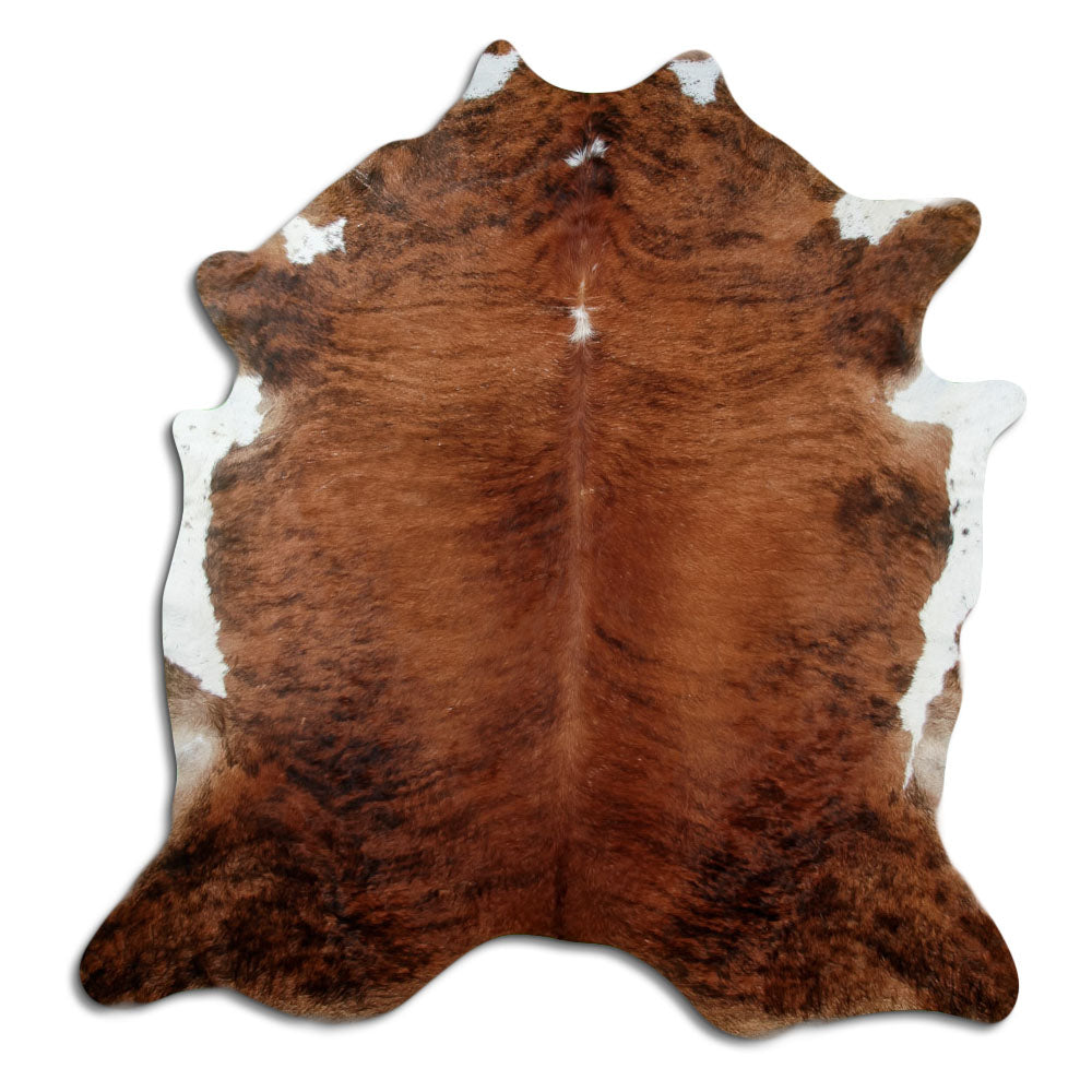 Peau de vache exotique d’environ 220 × 210 cm, vue de dessus : exactement la peau que vous recevez
