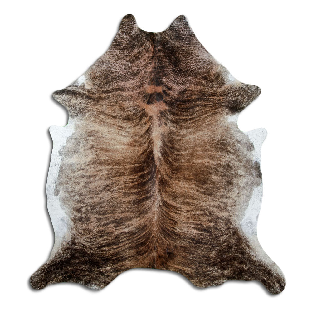 Peau de vache exotique d’environ 220 × 200 cm, vue de dessus : exactement la peau que vous recevez