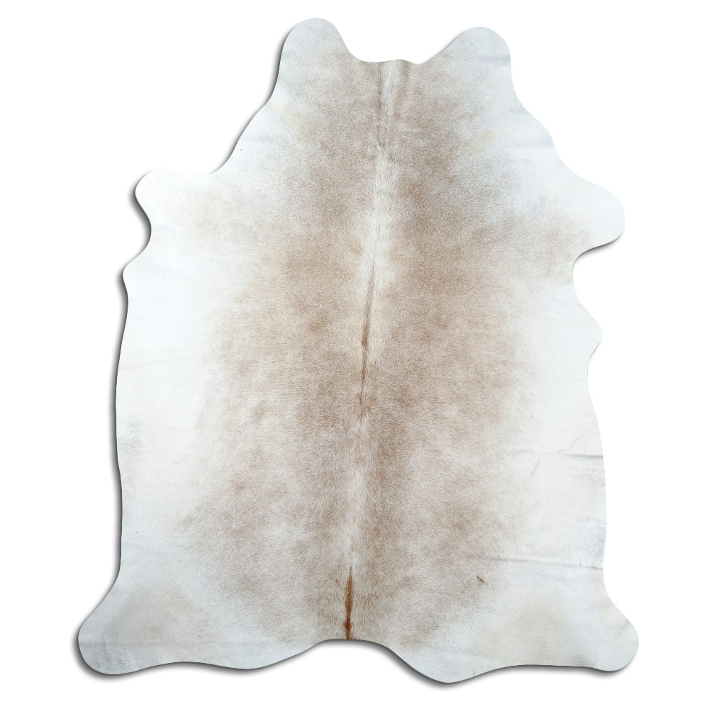 Peau de vache marron d’environ 220 × 190 cm, vue de dessus : exactement la peau que vous recevez