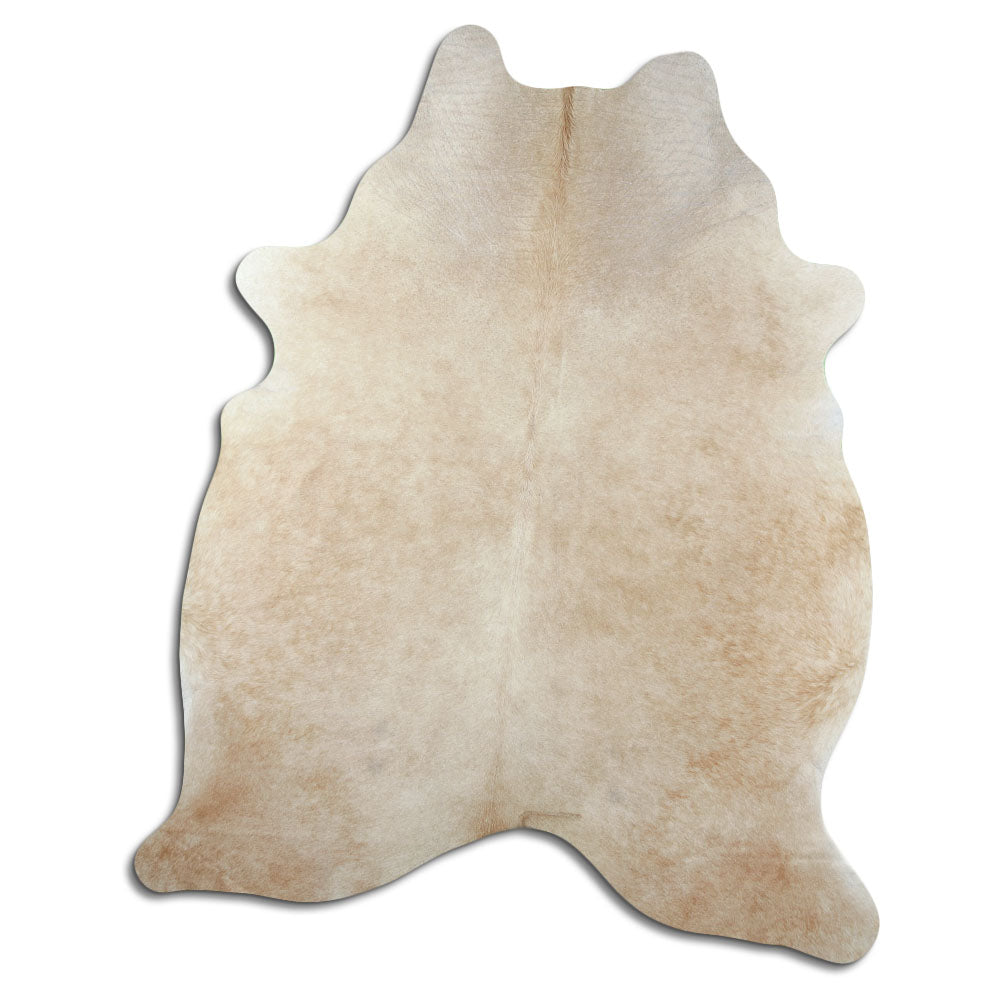 Peau de vache marron d’environ 230 × 180 cm, vue de dessus : exactement la peau que vous recevez
