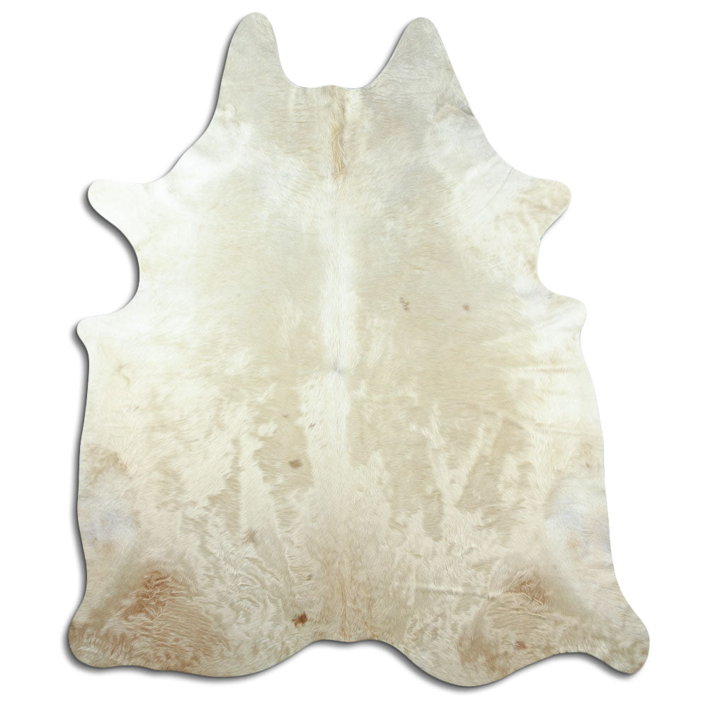 Peau de vache marron d’environ 230 × 200 cm, vue de dessus : exactement la peau que vous recevez
