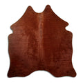 Peau de vache marron d’environ 170 × 170 cm, vue de dessus : exactement la peau que vous recevez