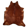 Peau de vache marron d’environ 210 × 180 cm, vue de dessus : exactement la peau que vous recevez