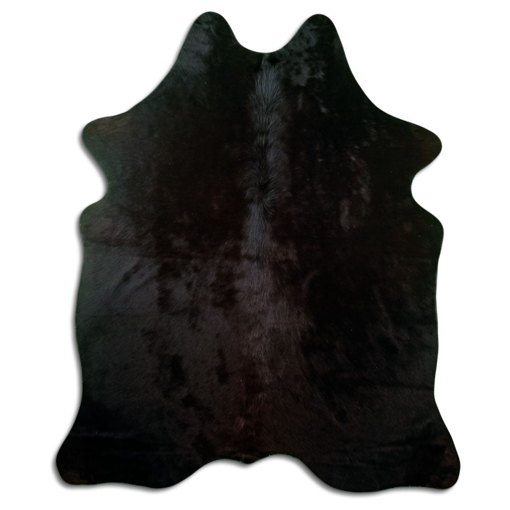 Peau de vache marron d’environ 190 × 160 cm, vue de dessus : exactement la peau que vous recevez