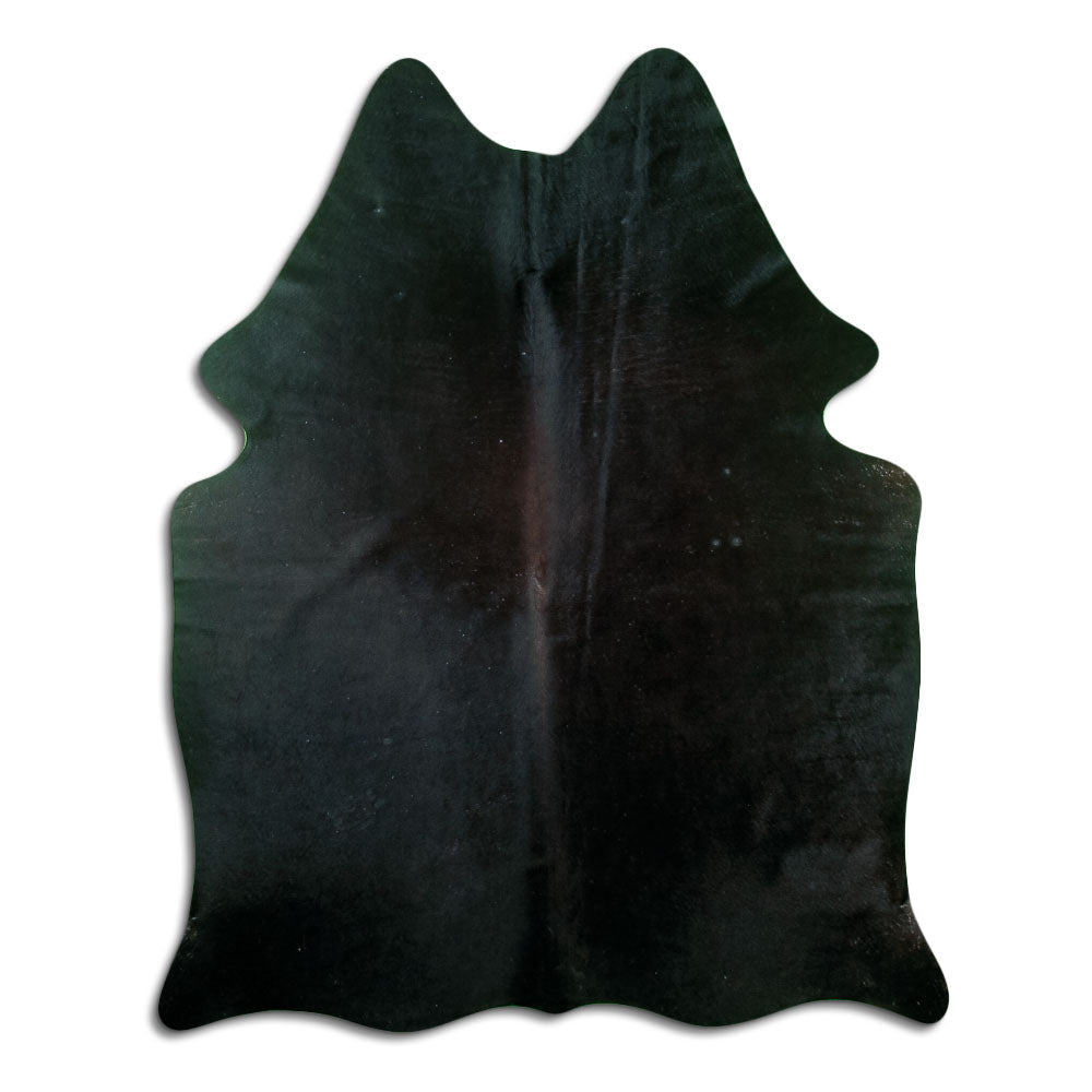 Peau de vache marron d’environ 180 × 140 cm, vue de dessus : exactement la peau que vous recevez