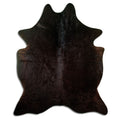 Peau de vache marron d’environ 200 × 170 cm, vue de dessus : exactement la peau que vous recevez
