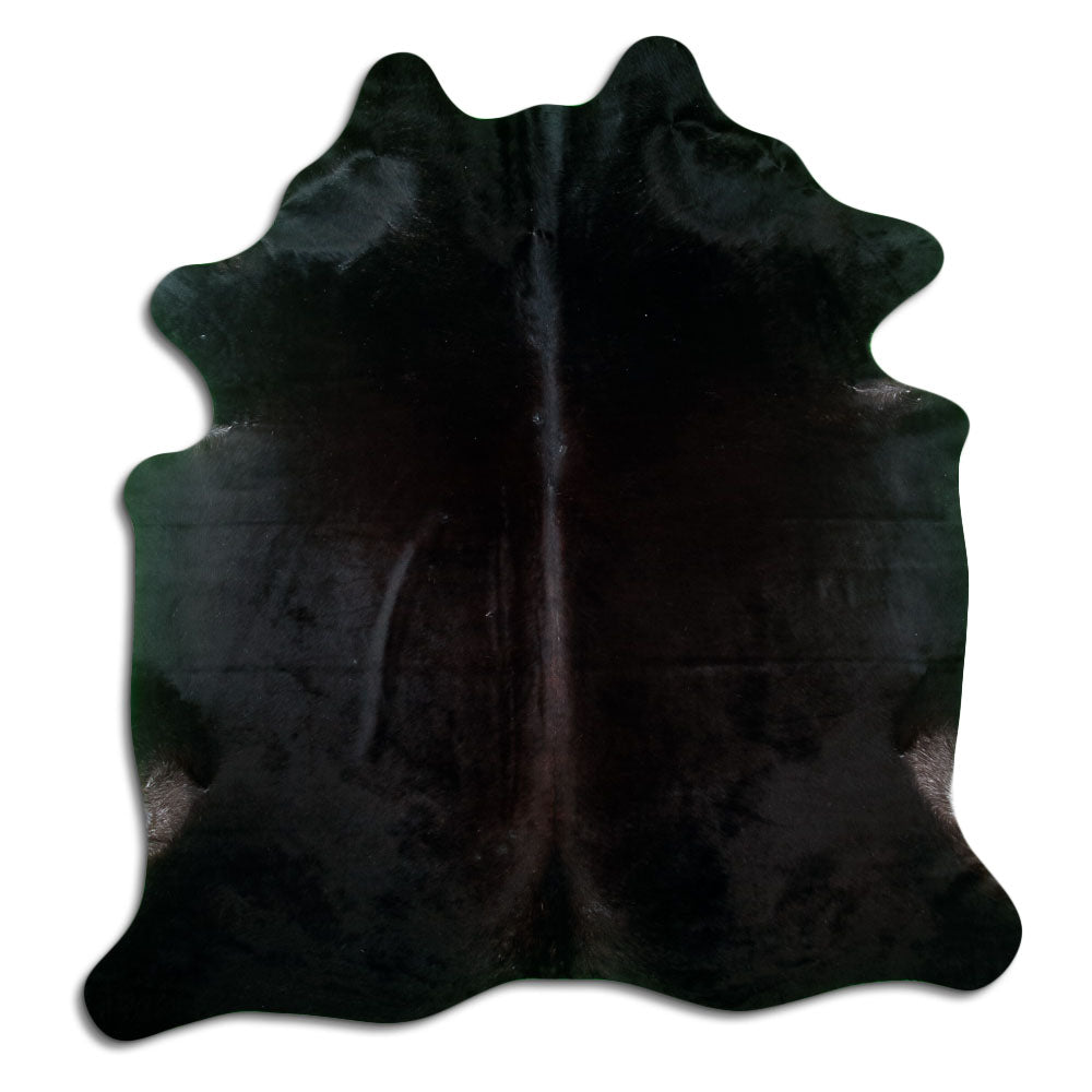 Peau de vache marron d’environ 210 × 200 cm, vue de dessus : exactement la peau que vous recevez
