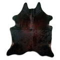 Peau de vache marron d’environ 200 × 180 cm, vue de dessus : exactement la peau que vous recevez